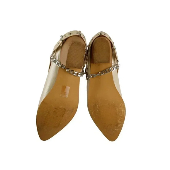 Cape Robbin Womens Ankle Boots Beige Studded Chain Pointed Toe Pull On Size 10 - Picture 6 of 9
